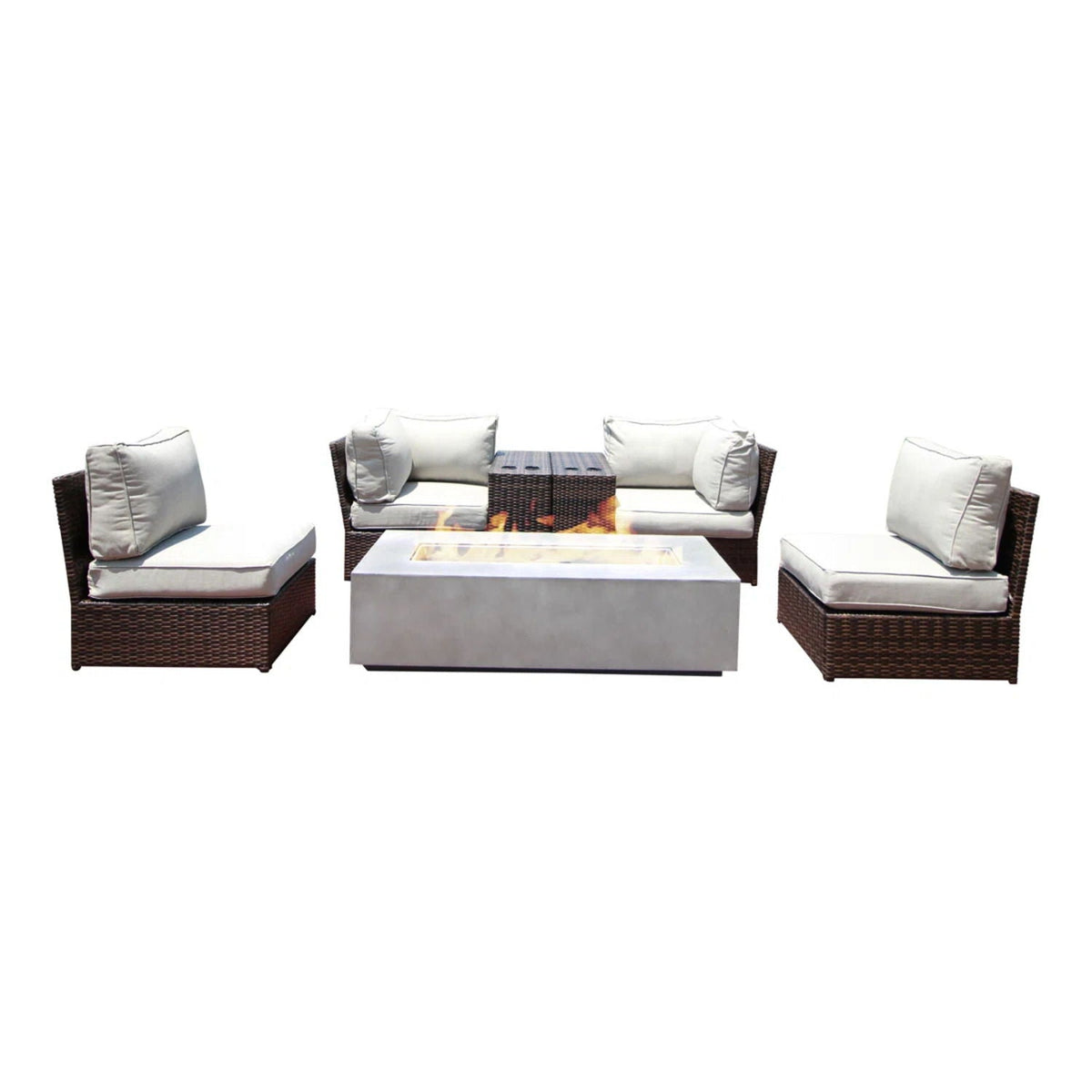Outdoor Elegance Conversation Set With Fire Pit - 2 Piece Outdoor Sets | Patioza