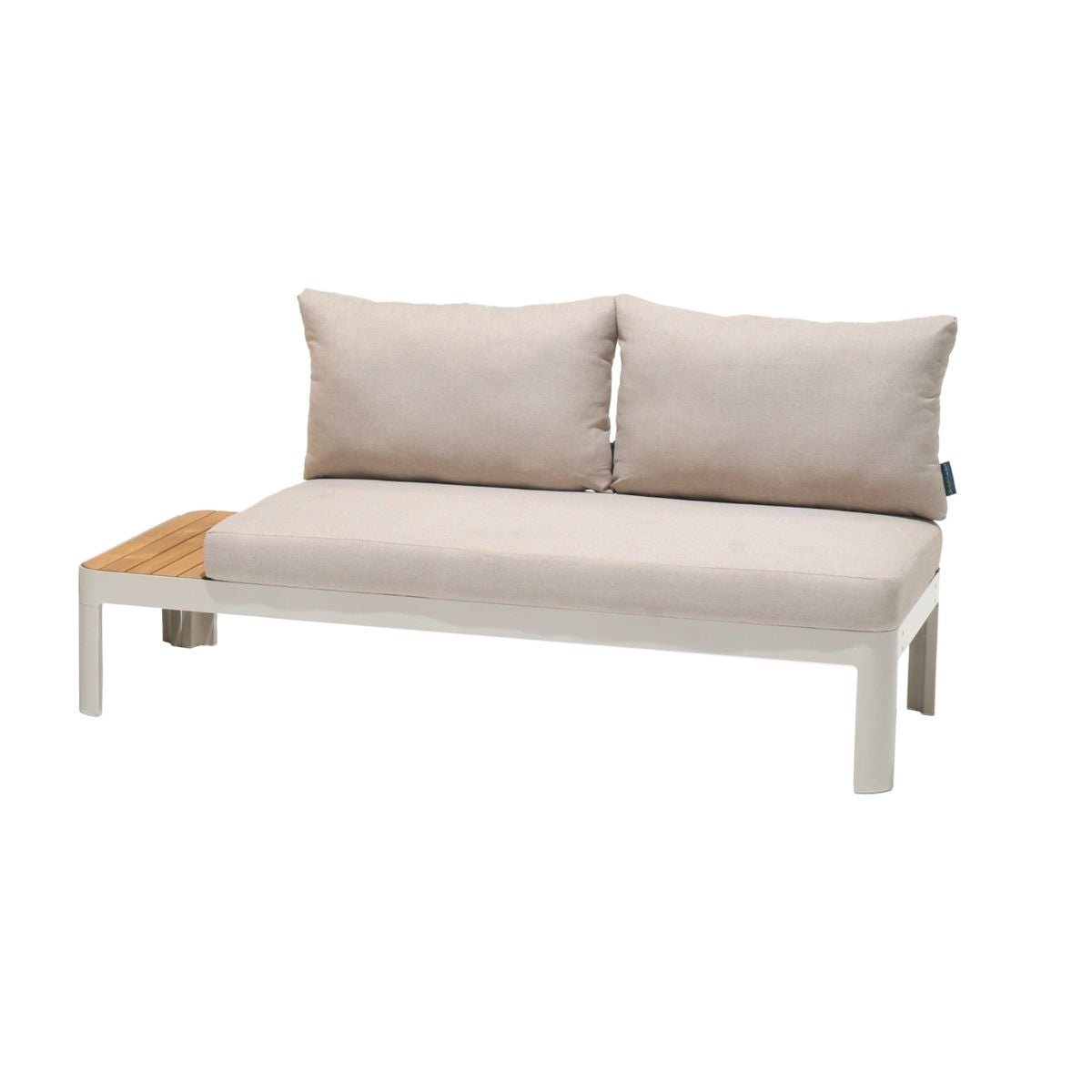 Portals Teak and Aluminum Modular Sofa 3pc Set - | Patioza