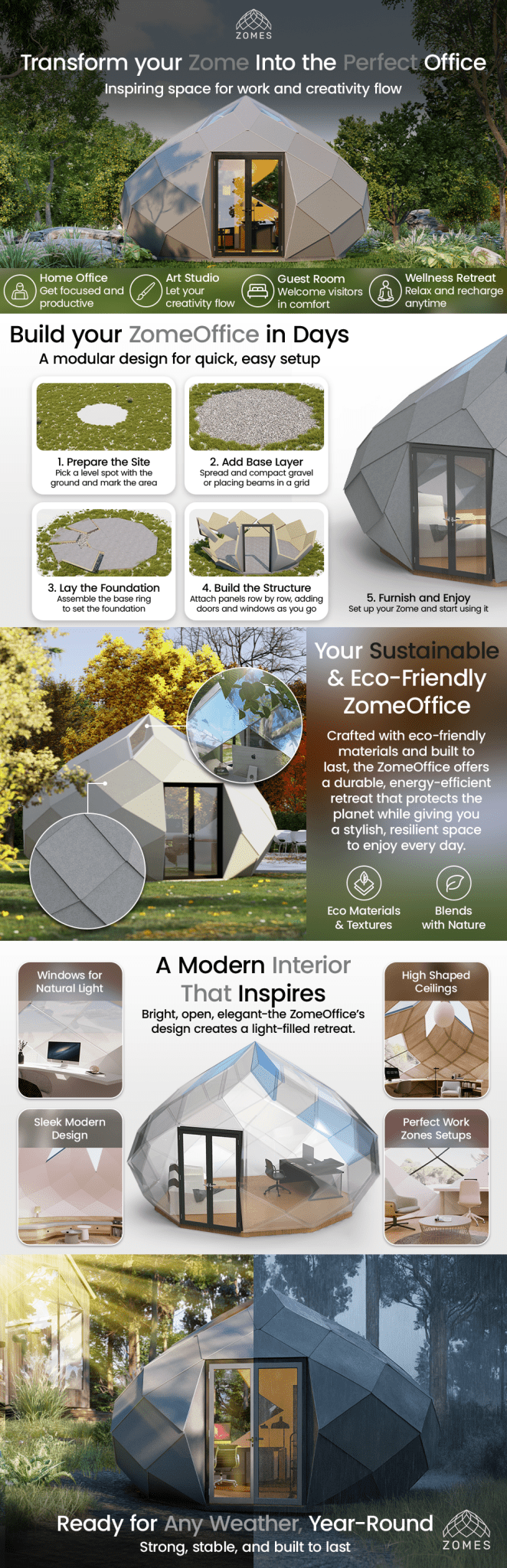 Patio Elegance Zomes Office - Outdoor Structures | Patioza