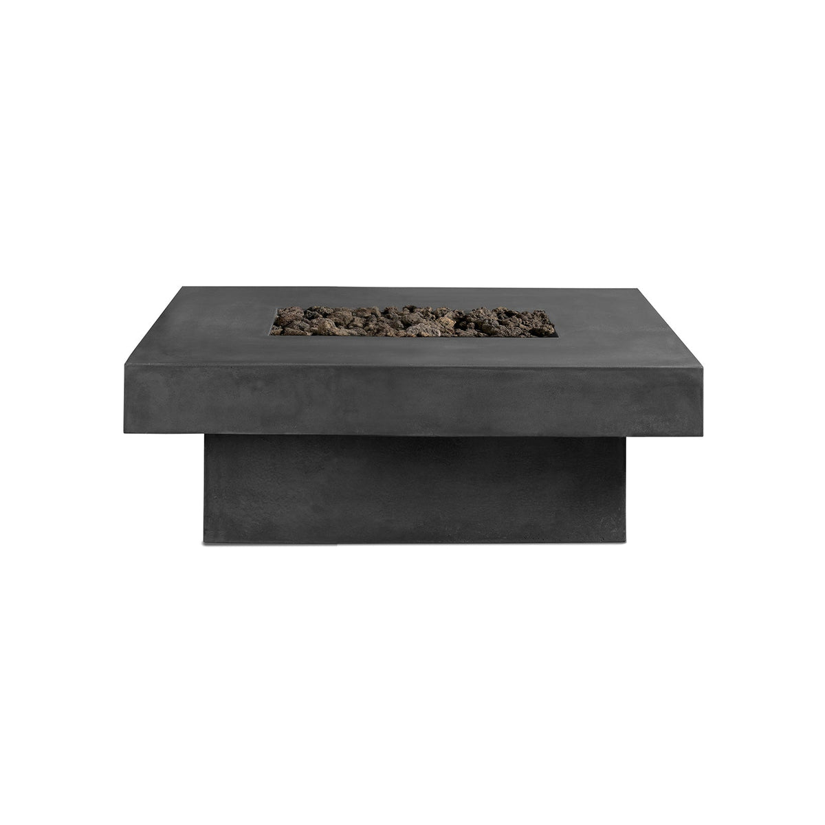 Platz - Square Concrete Fire Pit Table - Fire Pit Table | Patioza