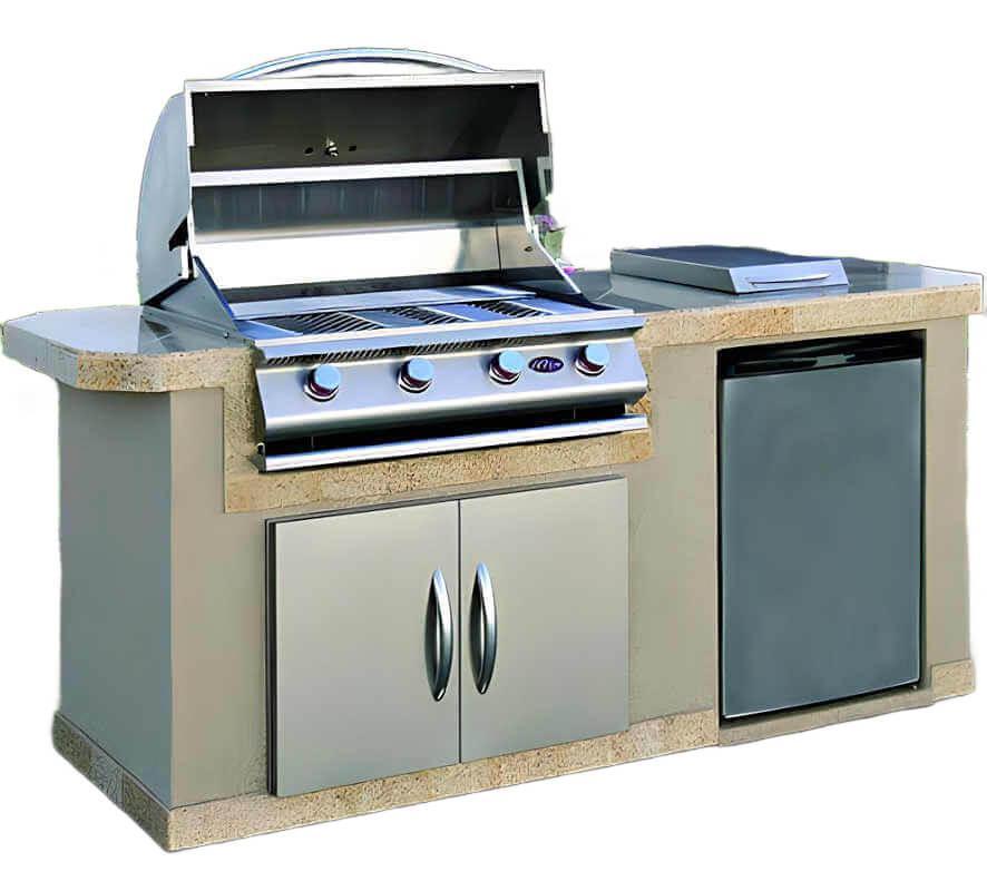 Cal Flame Pacifica Q 7 Ft. BBQ Grill Island - BBK701 - BBQ Grill Islands | Patioza