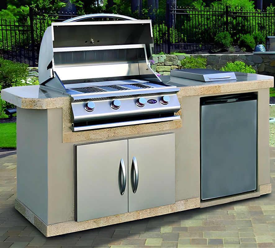 Cal Flame Pacifica Q 7 Ft. BBQ Grill Island - BBK701 - BBQ Grill Islands | Patioza