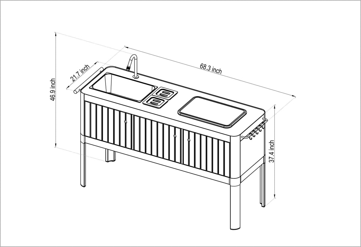 Portals Light Outdoor Kitchen - | Patioza