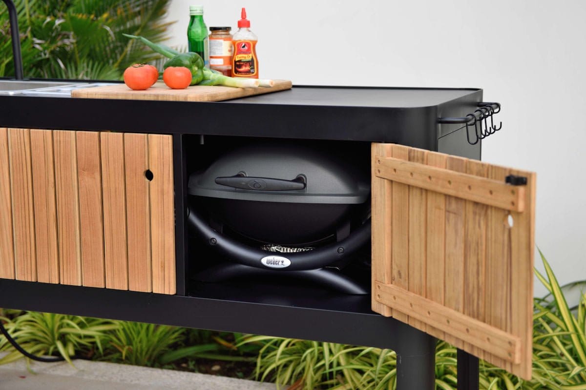 Portals Dark Outdoor Kitchen - | Patioza
