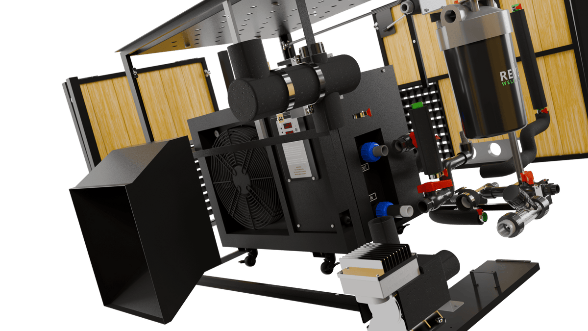 RevX Acrylic X Tub Cold Plunge + LUX High Performance Chiller and Filtration System - | Patioza