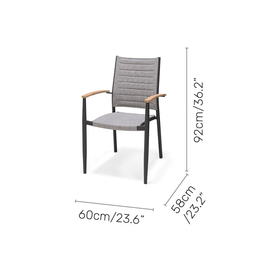 Topaz 9 Piece Teak Big Rectangular Dining Set - | Patioza