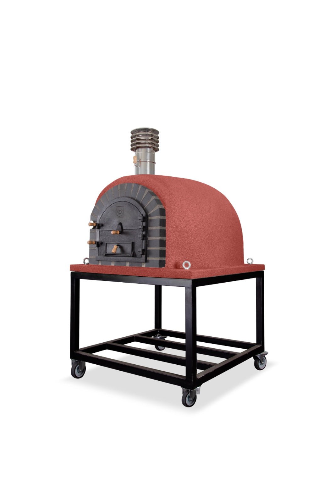 Traditional Wood Fired Brick Pizza Oven - Modern Royal w/Portable Steel Base - | Patioza