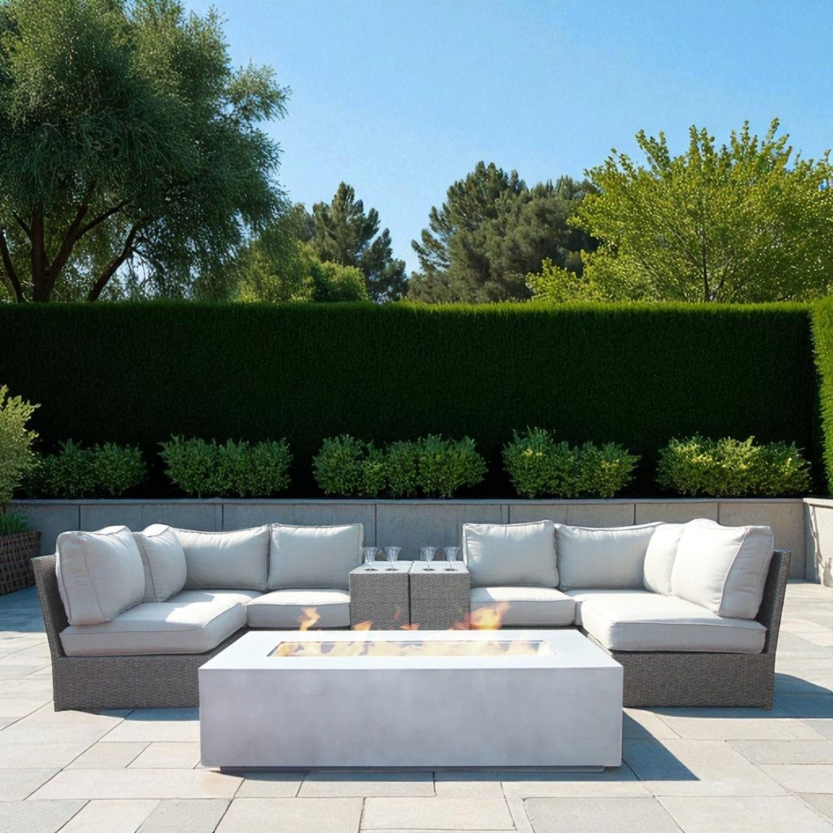 Outdoor Elegance Conversation Set With Fire Pit - 2 Piece Outdoor Sets | Patioza