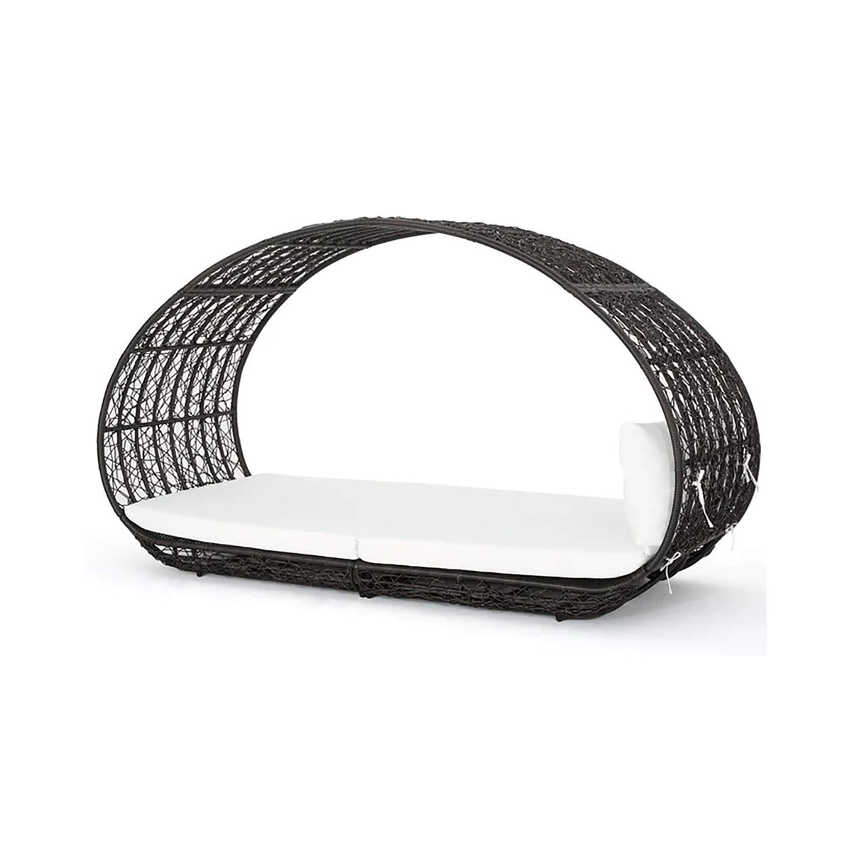 Alora Abigal Large 2-Person Outdoor Wicker Daybed with Aluminum Frame and Cushions - Outdoor Furniture Sets | Patioza