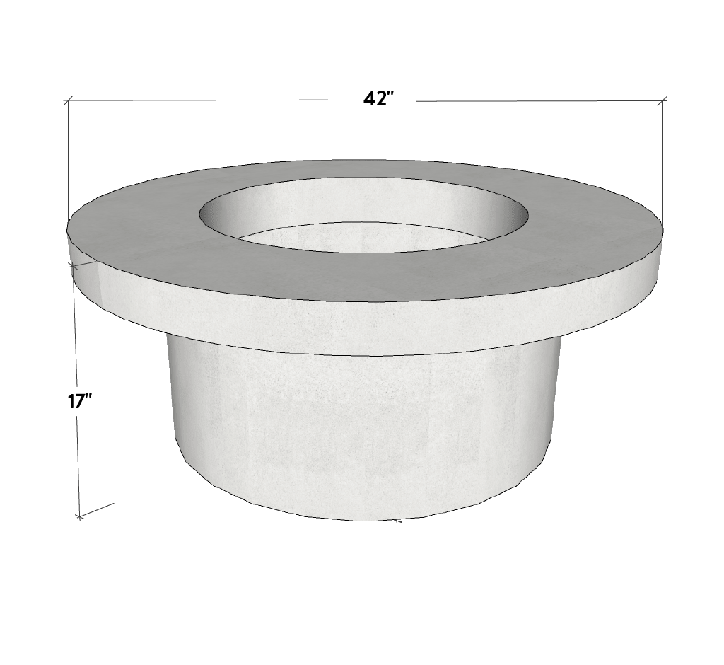 Mirasol - Circular Concrete Fire Pit Table - Fire Pits | Patioza
