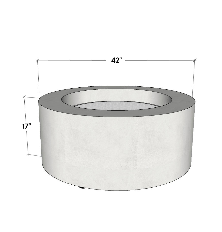 Kylindros - Cylinder Concrete Fire Pit Table - Fire Pits | Patioza