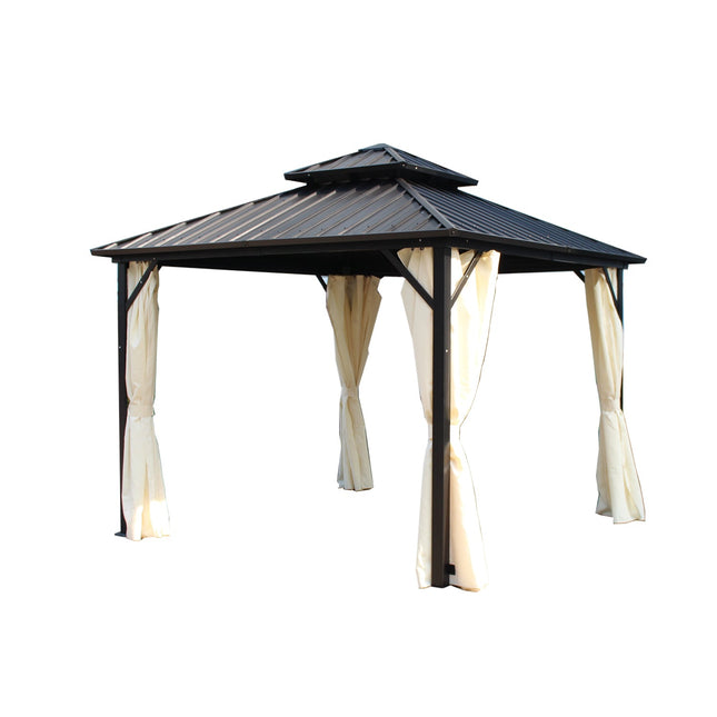 Ainfox 10 Ft. W x 10 Ft. D Aluminum Patio Gazebo - Gazebos | Patioza