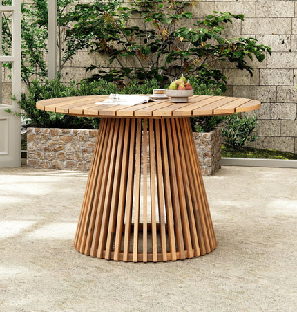 Patio Set Outdoor Acacia Wood Furniture Sets - Braided Dining Chairs & Dining Table - Patio Furniture | Patioza