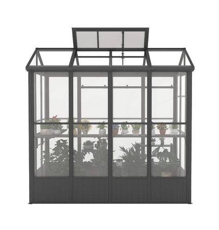 [06X08FT] Heavy-Duty Outdoor Polycarbonate Greenhouse With Fully Automatic Temperature Control Vent (SAK51892) - Greenhouses | Patioza