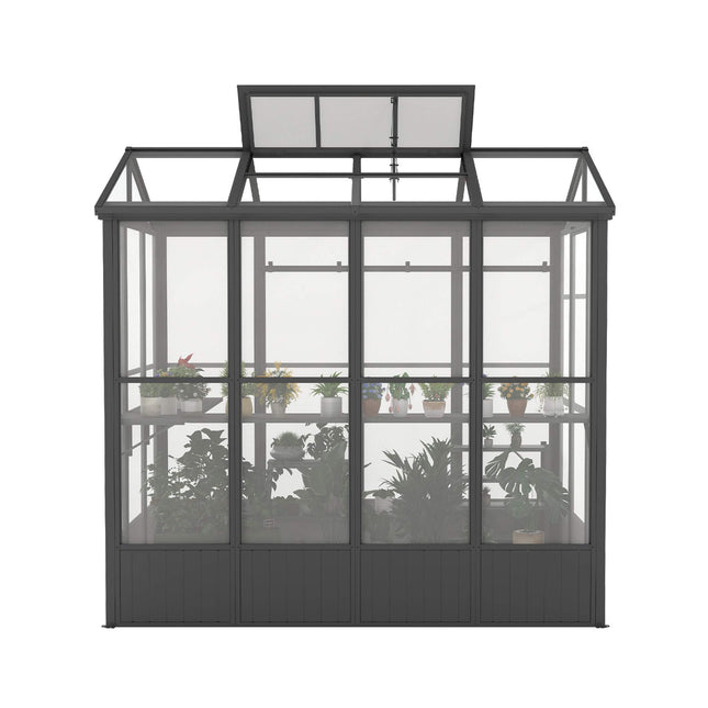 [06X08FT] Heavy-Duty Outdoor Polycarbonate Greenhouse With Fully Automatic Temperature Control Vent (SAK51892) - Greenhouses | Patioza