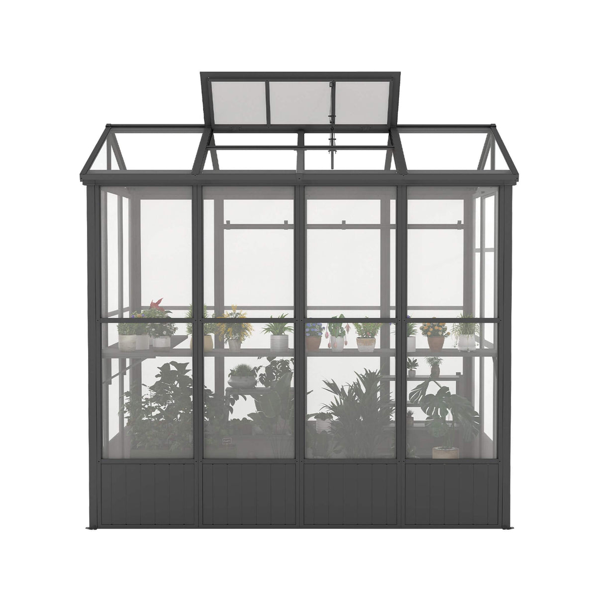 [06X08FT] Heavy-Duty Outdoor Polycarbonate Greenhouse With Fully Automatic Temperature Control Vent (SAK51892) - Greenhouses | Patioza