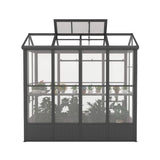 [06X08FT] Heavy-Duty Outdoor Polycarbonate Greenhouse With Fully Automatic Temperature Control Vent (SAK51892) - Greenhouses | Patioza