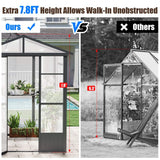 [06X08FT] Heavy-Duty Outdoor Polycarbonate Greenhouse With Fully Automatic Temperature Control Vent (SAK51892) - Greenhouses | Patioza