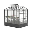 [06X08FT] Heavy-Duty Outdoor Polycarbonate Greenhouse With Fully Automatic Temperature Control Vent (SAK51892) - Greenhouses | Patioza