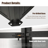 [06X08FT] Heavy-Duty Outdoor Polycarbonate Greenhouse With Fully Automatic Temperature Control Vent (SAK51892) - Greenhouses | Patioza