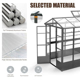 [06X08FT] Heavy-Duty Outdoor Polycarbonate Greenhouse With Fully Automatic Temperature Control Vent (SAK51892) - Greenhouses | Patioza