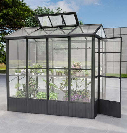 [06X08FT] Heavy-Duty Outdoor Polycarbonate Greenhouse With Fully Automatic Temperature Control Vent (SAK51892) - Greenhouses | Patioza