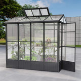 [06X08FT] Heavy-Duty Outdoor Polycarbonate Greenhouse With Fully Automatic Temperature Control Vent (SAK51892) - Greenhouses | Patioza