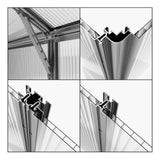 [08X12FT] Heavy-Duty Polycarbonate Outdoor Greenhouse With Aluminum Frame And Sliding Doors (SAK90426) - Greenhouses | Patioza