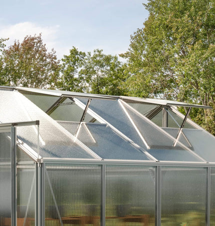 [08X12FT] Heavy-Duty Polycarbonate Outdoor Greenhouse With Aluminum Frame And Sliding Doors (SAK90426) - Greenhouses | Patioza