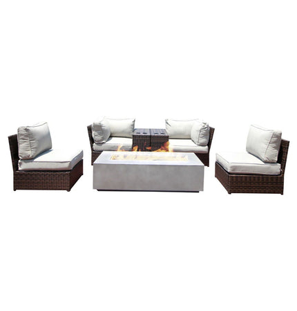 Outdoor Elegance Conversation Set With Fire Pit