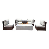 Outdoor Elegance Conversation Set With Fire Pit - 2 Piece Outdoor Sets | Patioza