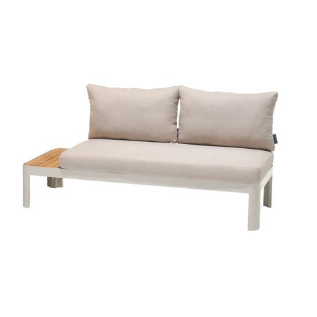 Portals Teak and Aluminum Modular Sofa 3pc Set - | Patioza