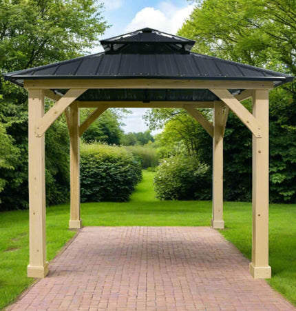 [10X10FT] Premium Outdoor Patio Hardtop Gazebo W/ Double Steel Roof (SAK01291) - Gazebos | Patioza