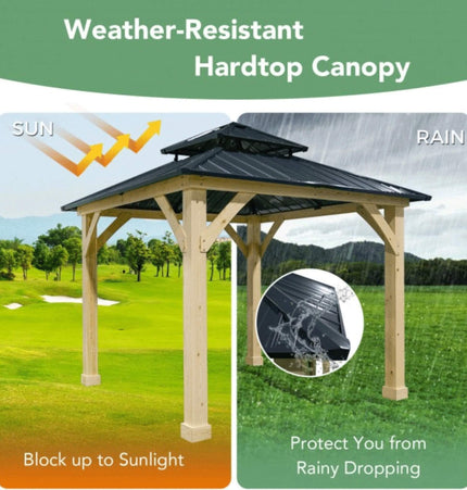 [10X10FT] Premium Outdoor Patio Hardtop Gazebo W/ Double Steel Roof (SAK01291) - Gazebos | Patioza