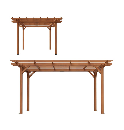 Alora 10x12 Ft. Premium Extra Large Outdoor Weather-Resistant Wooden Grape Pergola