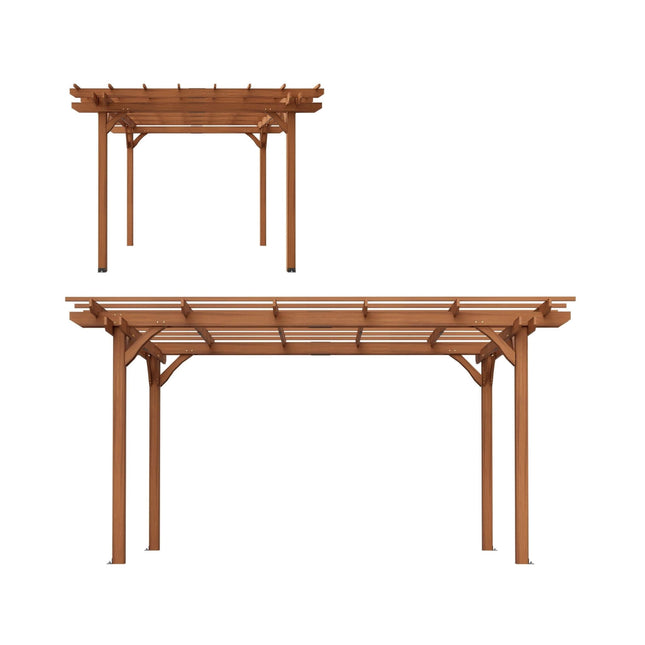 Alora 10x12 Ft. Premium Extra Large Outdoor Weather-Resistant Wooden Grape Pergola