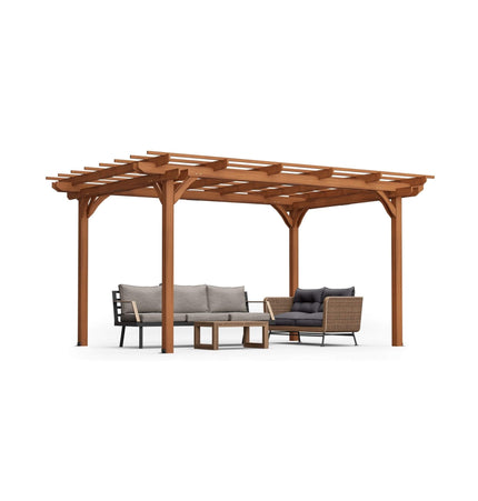 Alora 10x12 Ft. Premium Extra Large Outdoor Weather-Resistant Wooden Grape Pergola