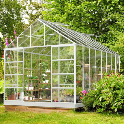 10x16 Ft. Extra Large Heavy-Duty Polycarbonate Aluminum Greenhouse with Sliding Doors and Vents