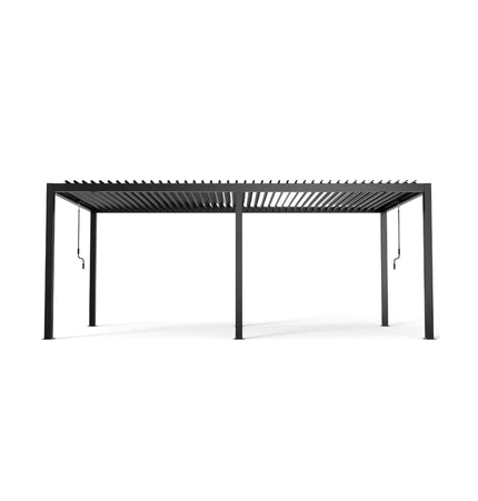[10X19FT] Alora Modern Durable All - Weather Outdoor Pergola With Aluminum Frame And Steel Louvers (SAK32691) - Pergolas | Patioza