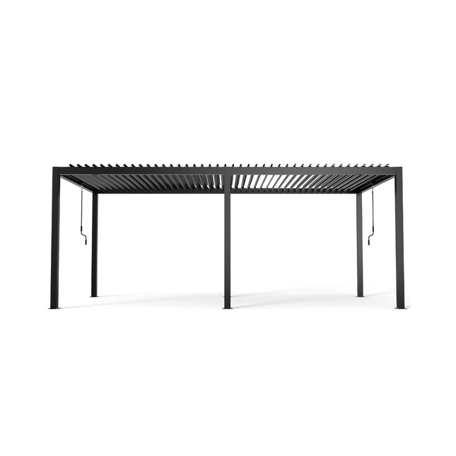 [10X19FT] Alora Modern Durable All - Weather Outdoor Pergola With Aluminum Frame And Steel Louvers (SAK32691) - Pergolas | Patioza