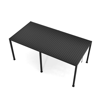 [10X19FT] Alora Modern Durable All - Weather Outdoor Pergola With Aluminum Frame And Steel Louvers (SAK32691) - Pergolas | Patioza