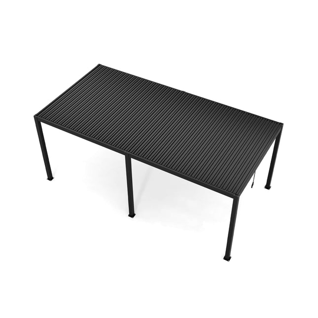 [10X19FT] Alora Modern Durable All - Weather Outdoor Pergola With Aluminum Frame And Steel Louvers (SAK32691) - Pergolas | Patioza