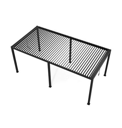 [10X19FT] Alora Modern Durable All - Weather Outdoor Pergola With Aluminum Frame And Steel Louvers (SAK32691) - Pergolas | Patioza