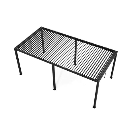 [10X19FT] Alora Modern Durable All - Weather Outdoor Pergola With Aluminum Frame And Steel Louvers (SAK32691) - Pergolas | Patioza
