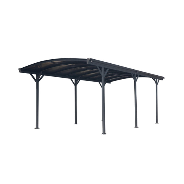 Alora 10x19 Ft. Heavy-Duty Outdoor Aluminum Arch Carport with Polycarbonate Panels - Carports | Patioza