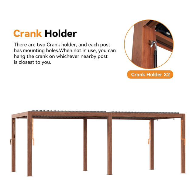 [10X20FT] Alora Heavy - Duty Luxury Outdoor Pergola With Adjustable Louvers And Integrated Drainage (SAK42670) - Pergolas | Patioza