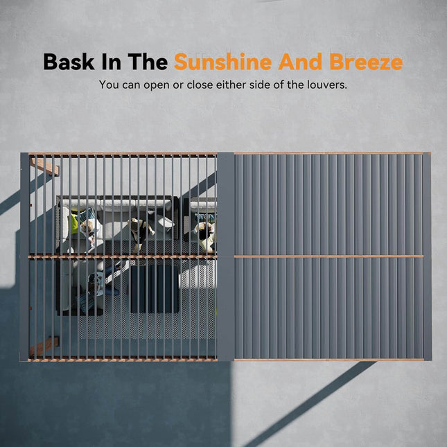 [10X20FT] Alora Heavy - Duty Luxury Outdoor Pergola With Adjustable Louvers And Integrated Drainage (SAK42670) - Pergolas | Patioza