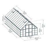 [10X24FT] Premium Heavy-Duty Polycarbonate Walk-In Greenhouse W/ Aluminum Frame & Built-In Gutter System (SAK58472) - Greenhouses | Patioza