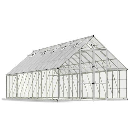 [10X24FT] Premium Heavy-Duty Polycarbonate Walk-In Greenhouse W/ Aluminum Frame & Built-In Gutter System (SAK58472) - Greenhouses | Patioza