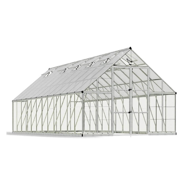 [10X24FT] Premium Heavy-Duty Polycarbonate Walk-In Greenhouse W/ Aluminum Frame & Built-In Gutter System (SAK58472) - Greenhouses | Patioza